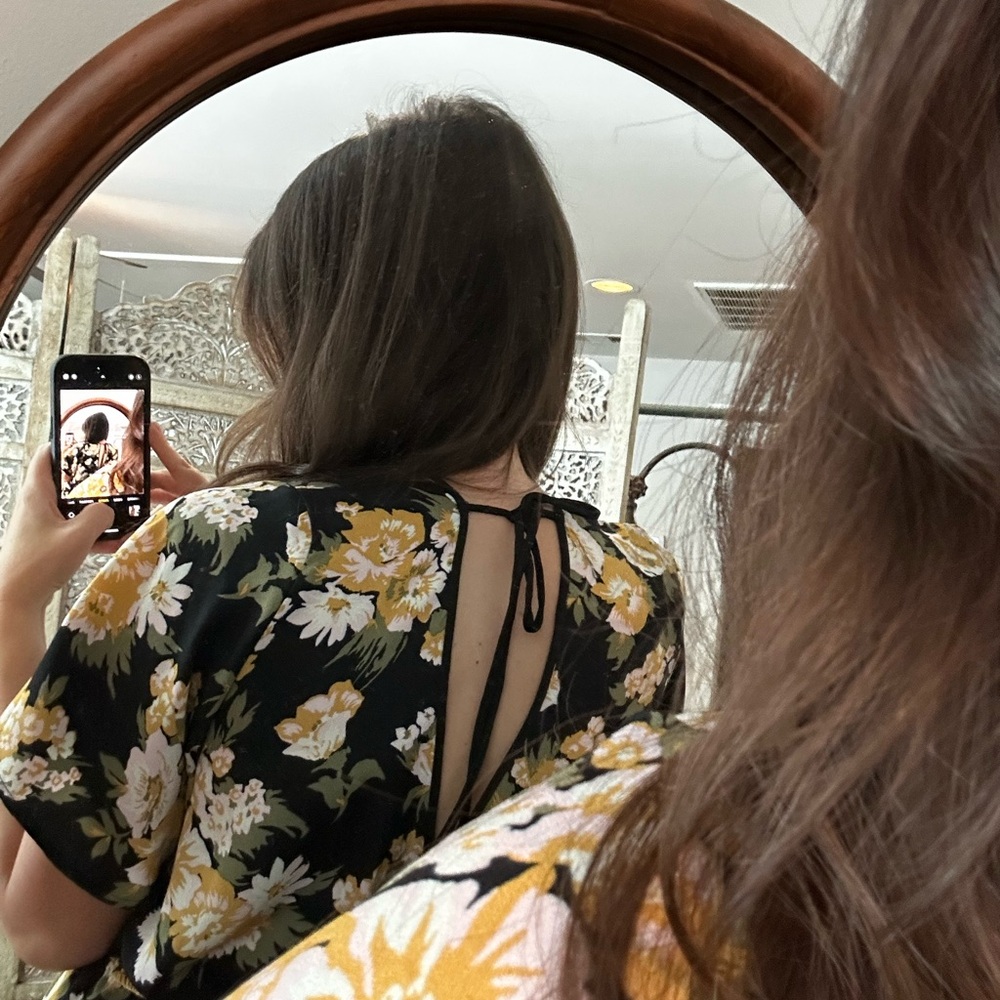 Floral Black Jumpsuit - Picture 3 of 4